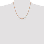 14K Rose Gold 20 inch 1.75mm Diamond-cut Rope with Lobster Clasp Chain