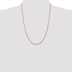 14K Rose Gold 24 inch 1.75mm Diamond-cut Rope with Lobster Clasp Chain