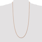 14K Rose Gold 30 inch 1.75mm Diamond-cut Rope with Lobster Clasp Chain