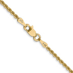 14K 36 inch 2mm Regular Rope with Lobster Clasp Chain