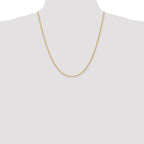 14K 22 inch 2mm Regular Rope with Lobster Clasp Chain