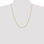 14K 24 inch 2mm Regular Rope with Lobster Clasp Chain