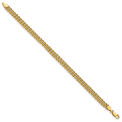 14k 5.5mm Wide Triple Strand Rope 8 inch Bracelet