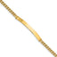 14k Polished Solid Chain/Solid Plate Two-Strand Rope 41x5mm Plate 8 inch ID Bracelet