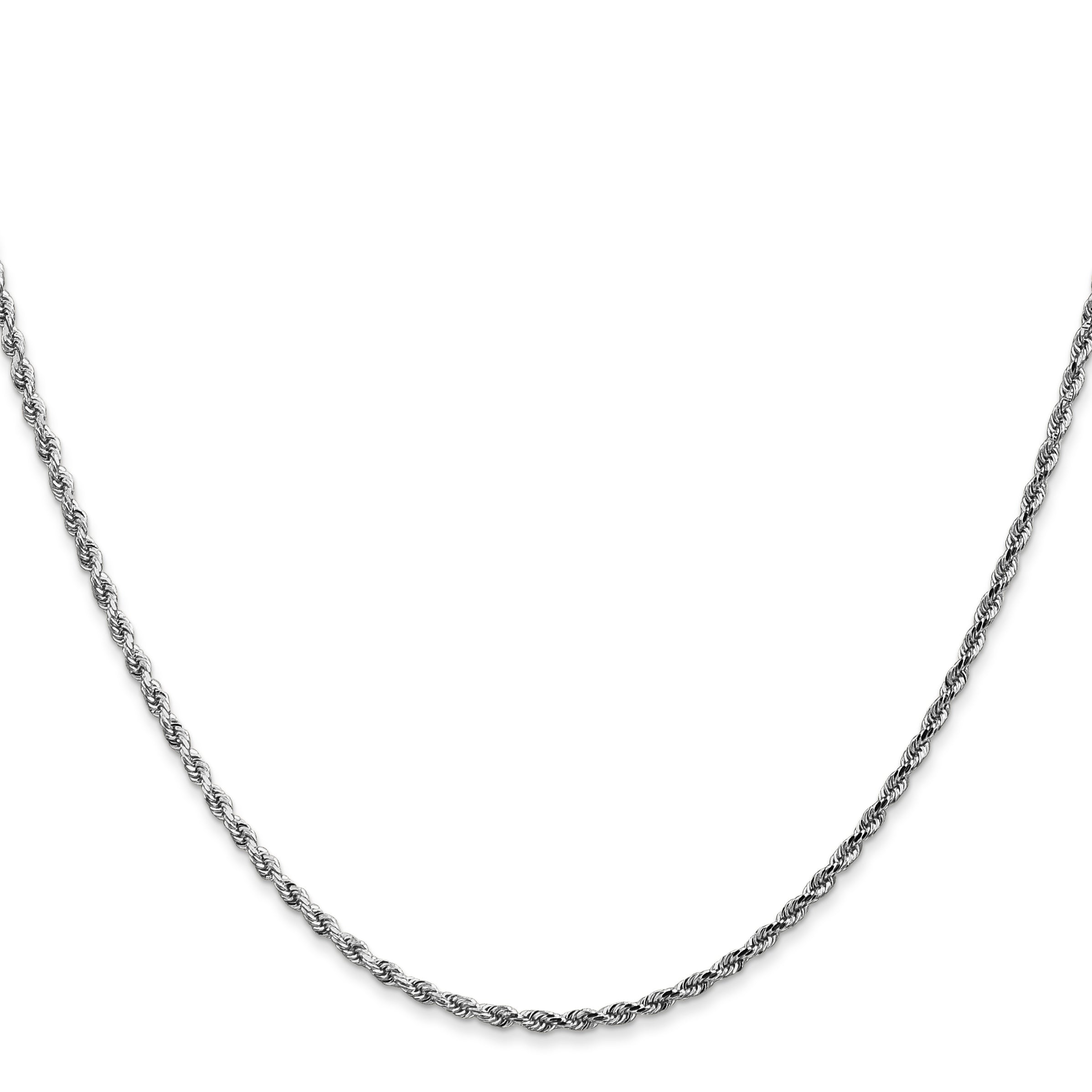 Diamond-Cut Rope Chain Necklace in 14K White Gold, 1.75mm Secondary image