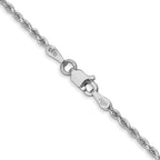 10K White Gold 1.75mm Rope Chain - view 3