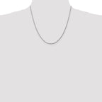 10K White Gold 1.75mm Rope Chain - view 4