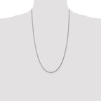 14K White Gold 26 inch 1.75mm Diamond-cut Rope with Lobster Clasp Chain