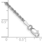 10K White Gold 1.75mm Rope Chain - view 2