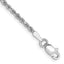 10K White Gold 1.75mm Rope Chain - 10 in