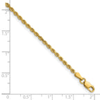 14K 36 inch 2mm Diamond-cut Rope with Lobster Clasp Chain