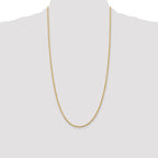 14K 28 inch 2mm Diamond-cut Rope with Lobster Clasp Chain