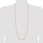 14K 36 inch 2mm Diamond-cut Rope with Lobster Clasp Chain