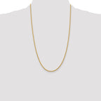 14K 26 inch 2.25mm Regular Rope with Lobster Clasp Chain