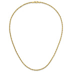 Cashmere Rope Necklace in 14K Yellow Gold, 2.25mm Diamond-Cut - Sophia Jewelers