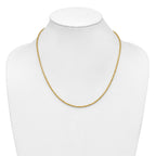 14K 20 inch 2.25mm Diamond-cut Rope with Lobster Clasp Chain