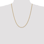 14K 24 inch 2.25mm Diamond-cut Rope with Lobster Clasp Chain