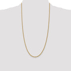 14K 28 inch 2.25mm Diamond-cut Rope with Lobster Clasp Chain