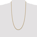 14K 28 inch 2.5mm Regular Rope with Lobster Clasp Chain