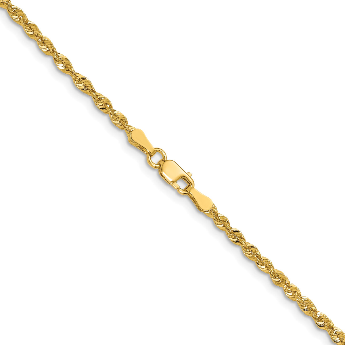 Cashmere Rope Necklace in 14K Yellow Gold, 2.25mm - Sophia Jewelers