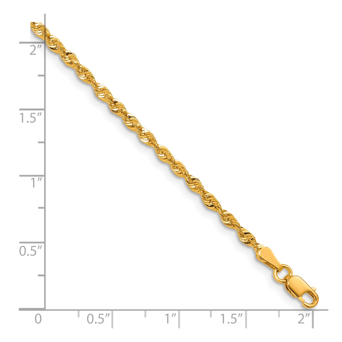 Cashmere Rope Necklace in 14K Yellow Gold, 2.25mm - Sophia Jewelers