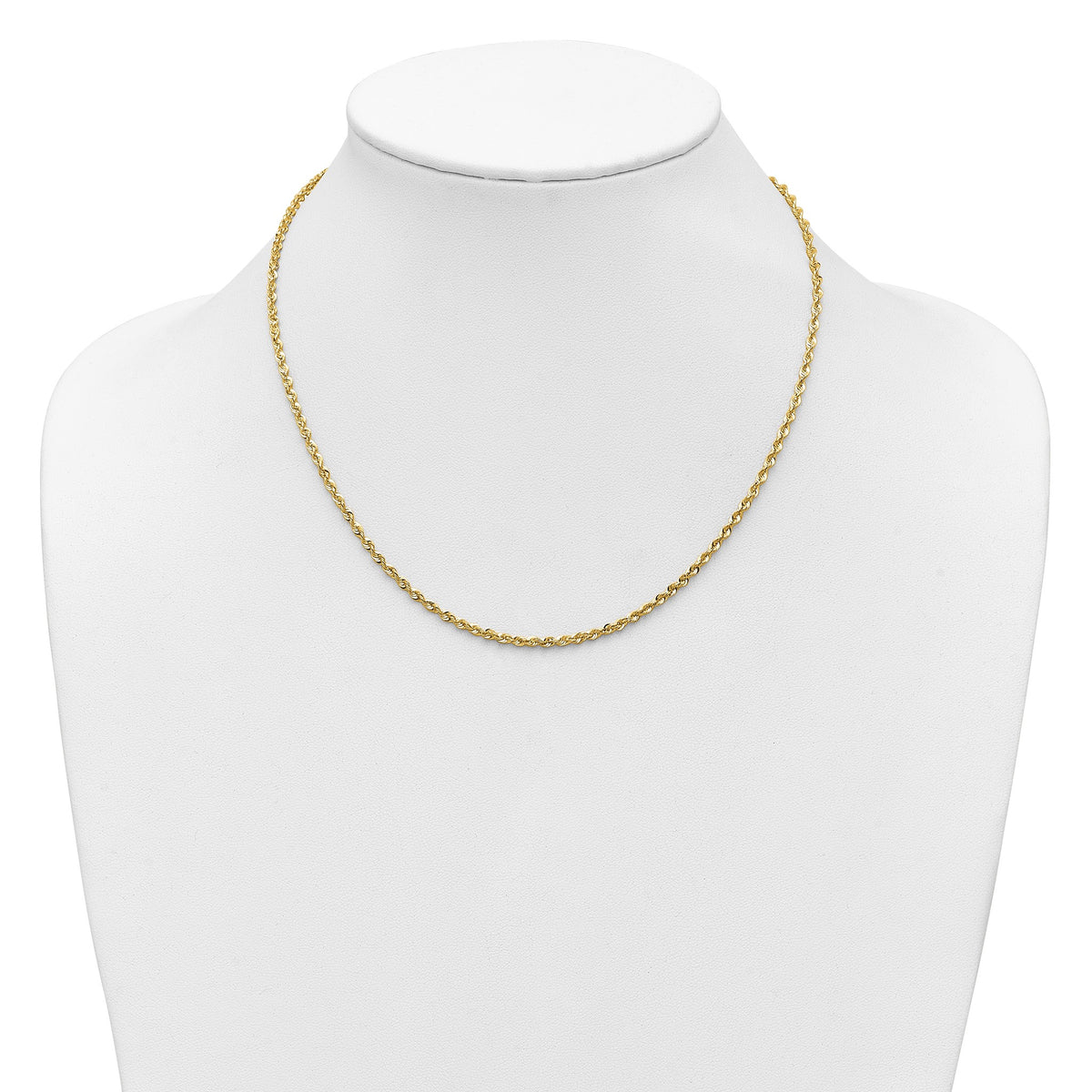 Cashmere Rope Necklace in 14K Yellow Gold, 2.25mm - Sophia Jewelers
