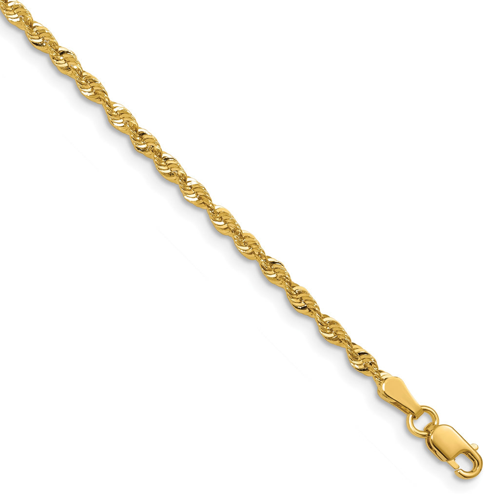 Cashmere Rope Necklace in 14K Yellow Gold, 2.25mm - Sophia Jewelers
