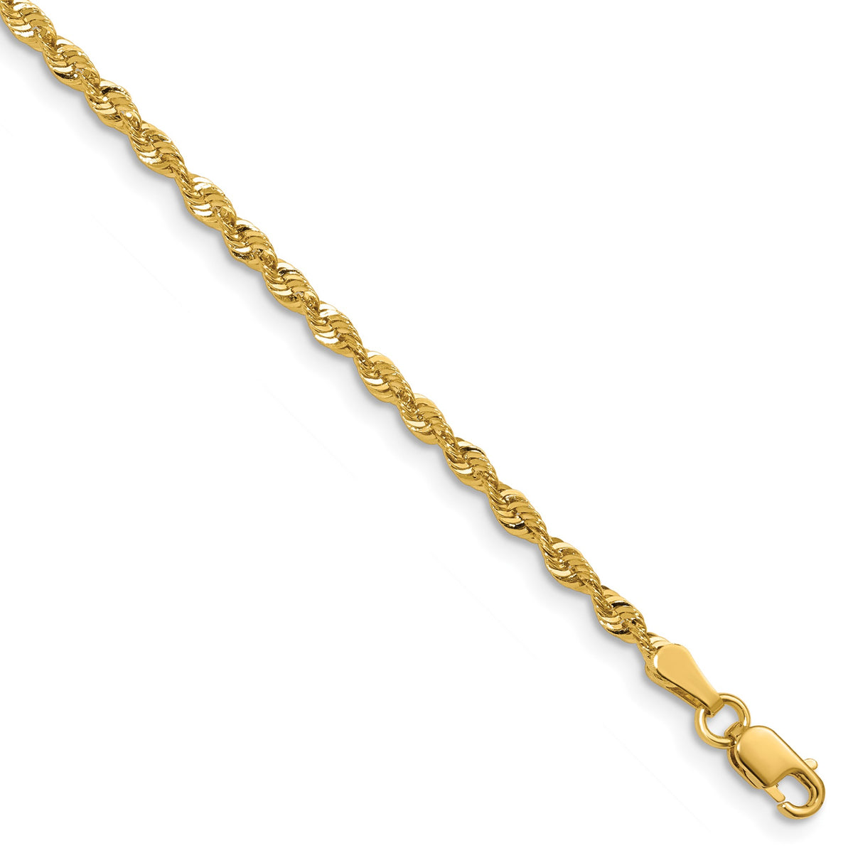 Cashmere Rope Necklace in 14K Yellow Gold, 2.25mm - Sophia Jewelers