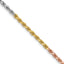14K Tri-colored 24 inch 2.5mm Diamond-cut Rope with Lobster Clasp Chain