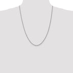 10K White Gold 2.25mm Rope Chain - view 4