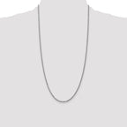 10K White Gold 2.25mm Rope Chain - view 4