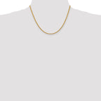 14K 18 inch 2.75mm Diamond-cut Rope with Lobster Clasp Chain