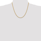 14K 20 inch 2.75mm Diamond-cut Rope with Lobster Clasp Chain