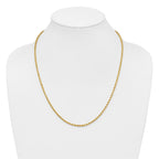 14K 22 inch 2.75mm Diamond-cut Rope with Lobster Clasp Chain