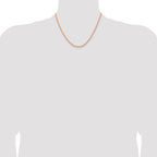 14k Rose Gold 2.75mm Diamond-cut Rope with Lobster Clasp Chain