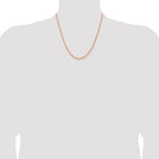 14k Rose Gold 2.75mm Diamond-cut Rope with Lobster Clasp Chain