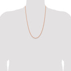 14k Rose Gold 2.75mm Diamond-cut Rope with Lobster Clasp Chain