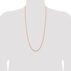 14k Rose Gold 2.75mm Diamond-cut Rope with Lobster Clasp Chain