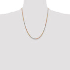 14k Tri-Color 2.9mm D/C Rope Chain