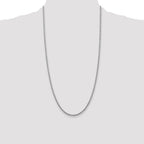 10K White Gold 2.75mm Rope Chain - view 4