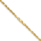 Cashmere Rope Necklace in 14K Yellow Gold, 2.95mm Diamond-Cut - Sophia Jewelers