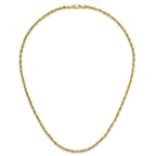 Cashmere Rope Necklace in 14K Yellow Gold, 2.95mm Diamond-Cut - Sophia Jewelers