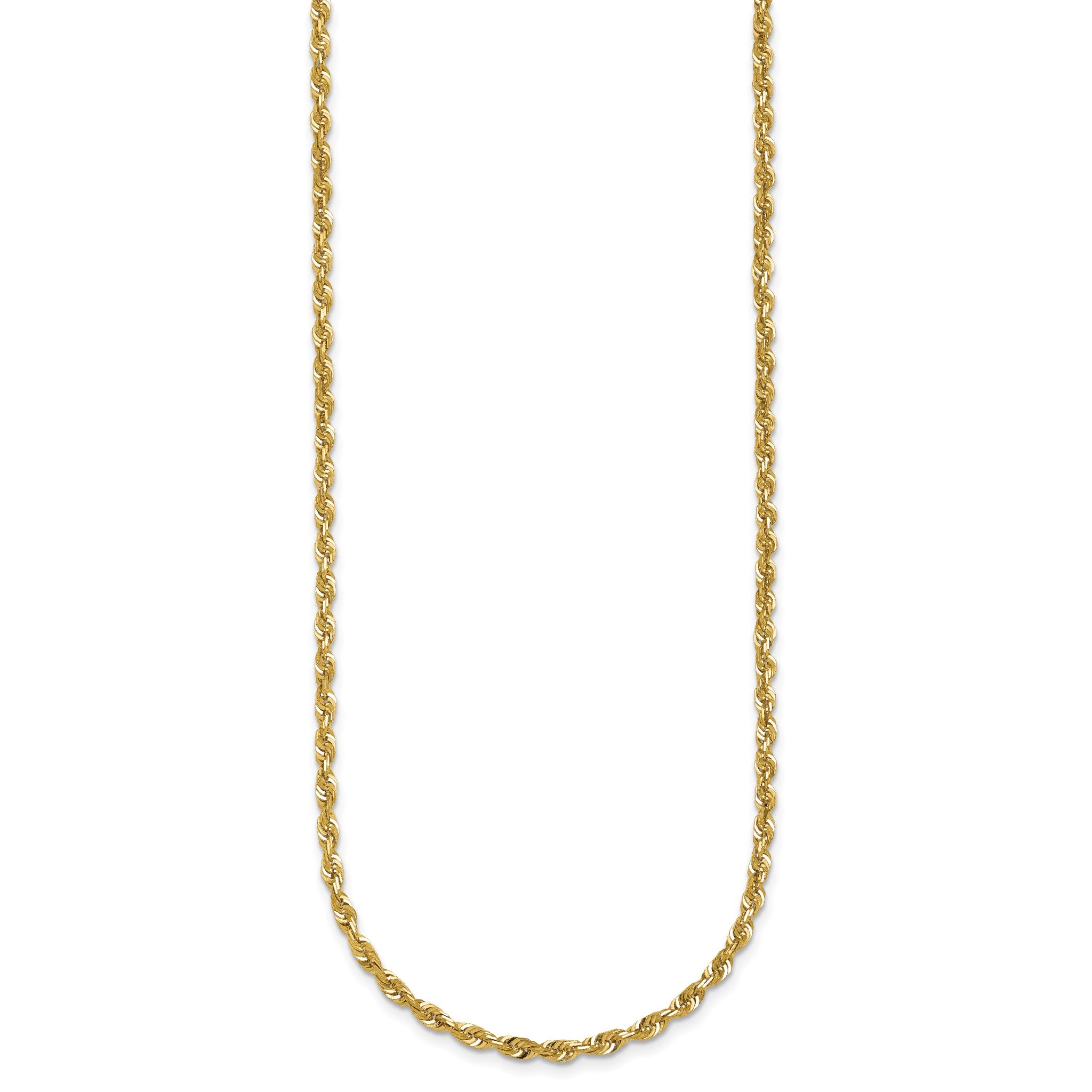 Cashmere Rope Necklace in 14K Yellow Gold, 2.95mm Diamond-Cut Secondary image