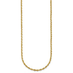 Cashmere Rope Necklace in 14K Yellow Gold, 2.95mm Diamond-Cut - Sophia Jewelers