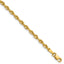 Cashmere Rope Necklace in 14K Yellow Gold, 2.95mm Diamond-Cut - Sophia Jewelers