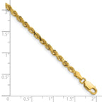 14K 36 inch 3mm Diamond-cut Rope with Lobster Clasp Chain