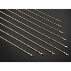 14K 30 inch 3.75mm Diamond-cut Rope with Lobster Clasp Chain