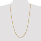 14K 30 inch 3mm Diamond-cut Rope with Lobster Clasp Chain