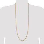 14K 36 inch 3mm Diamond-cut Rope with Lobster Clasp Chain
