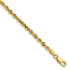 14K 36 inch 3mm Diamond-cut Rope with Lobster Clasp Chain